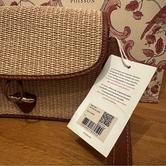 Sézane Milo Bag Naturel & Heritage Leather NWT - Picture 9 of 10